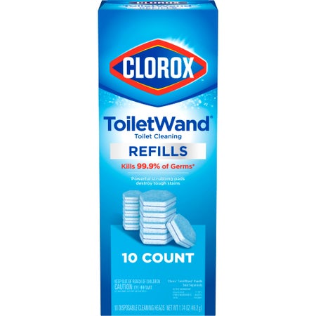 Toilet Bowl Cleaner Disinfecting Refill Pads Clorox® Blue / White, 3 Inch, Sponge Head