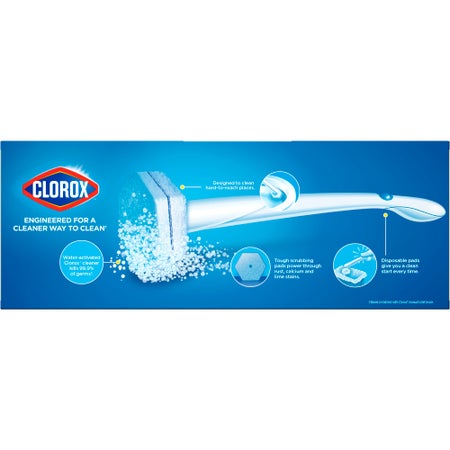 Toilet Bowl Cleaner Disinfecting Refill Pads Clorox® Blue / White, 3 Inch, Sponge Head