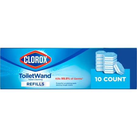 Toilet Bowl Cleaner Disinfecting Refill Pads Clorox® Blue / White, 3 Inch, Sponge Head