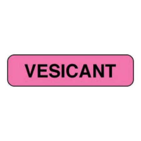 Pre-Printed Label pdc® Auxiliary Label Fluorescent Pink Permanent Paper VESICANT Black Communication Label 3/8 X 1-1/4 Inch
