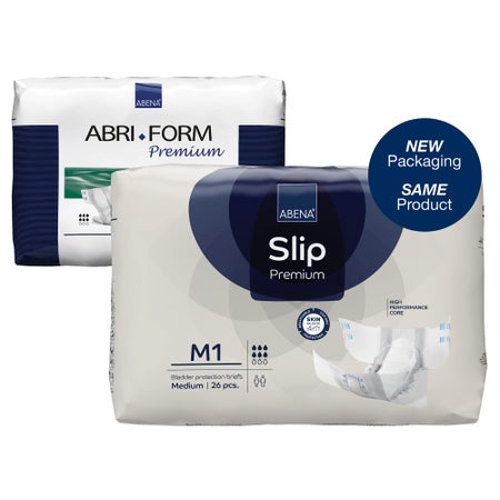 Incontinence Brief Abena® Slip Premium M1 Adult Medium Unisex Disposable Heavy Absorbency