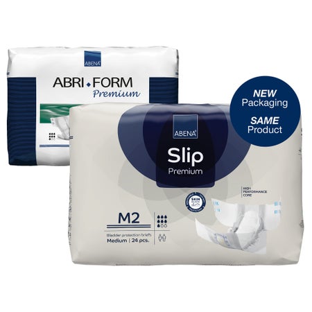 Incontinence Brief Abena® Slip Premium M2 Adult Medium Unisex Disposable Heavy Absorbency