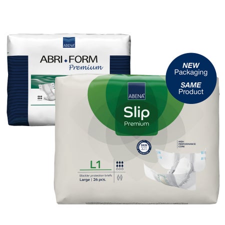 Incontinence Brief Abena® Slip Premium L1 Adult Large Unisex Disposable Heavy Absorbency