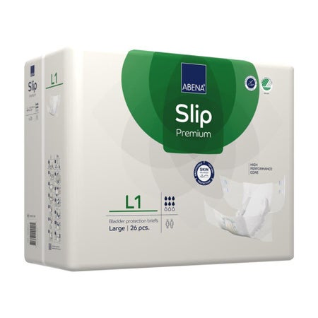 Incontinence Brief Abena® Slip Premium L1 Adult Large Unisex Disposable Heavy Absorbency