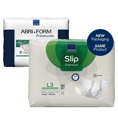 Incontinence Brief Abena® Slip Premium L3 Adult Large Unisex Disposable Heavy Absorbency
