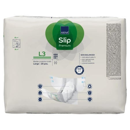 Incontinence Brief Abena® Slip Premium L3 Adult Large Unisex Disposable Heavy Absorbency