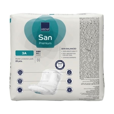 Bladder Control Pad Abena® San Premium 4.3 X 12.9 Inch Moderate Absorbency Fluff / Polymer Core Size 3A