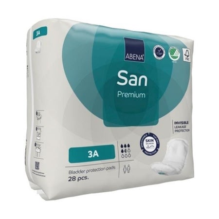 Bladder Control Pad Abena® San Premium 4.3 X 12.9 Inch Moderate Absorbency Fluff / Polymer Core Size 3A