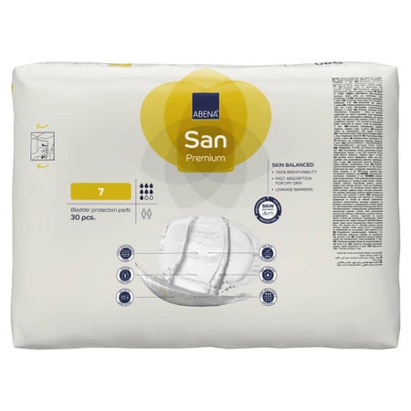 Incontinence Liner Abena® San Premium 14.1 X 24.8 Inch Heavy Absorbency Fluff / Polymer Core Size 7