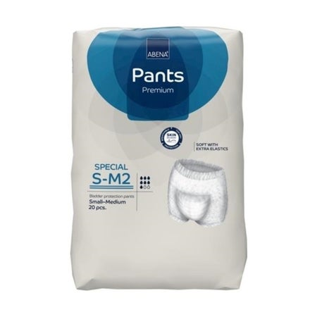 Absorbent Underwear Abena® Premium Pants Special S-M2 Pull On with Tear Away Seams Adult Small / Medium Unisex Disposable Heavy Absorbency