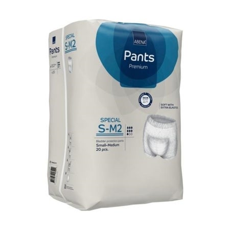 Absorbent Underwear Abena® Premium Pants Special S-M2 Pull On with Tear Away Seams Adult Small / Medium Unisex Disposable Heavy Absorbency