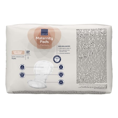 Bladder Control Pad Abena® Maternity 7.8 X 16.5 Inch Moderate Absorbency Fluff / Polymer Core One Size Fits Most
