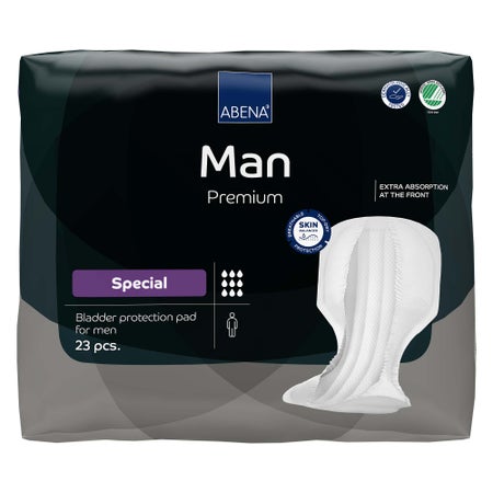 Bladder Control Pad Abena® Premium Man Special 14.5 X 28.7 Inch Heavy Absorbency Fluff / Polymer Core One Size Fits Most