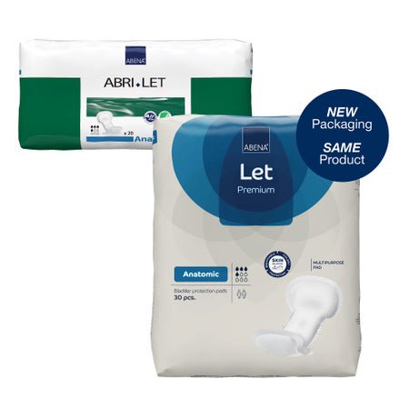 Incontinence Liner Abena® Abri-Let Anatomic 7.8 X 17.3 Inch Light Absorbency Fluff / Polymer Core One Size Fits Most