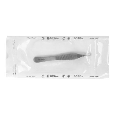 Tissue Forceps Miltex® Disposable Adson-Brown 4-3/4 Inch Length Floor / Office Grade Pakistani Stainless Steel Sterile NonLocking Thumb Handle Straight 7 X 7 Side Grasping Teeth