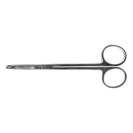 Stitch Scissors Miltex® Disposable Spencer-Littauer 5-1/2 Inch Length Floor / Office Grade Pakistani Stainless Steel Sterile Finger Ring Handle Straight Blunt Tip / Blunt Tip
