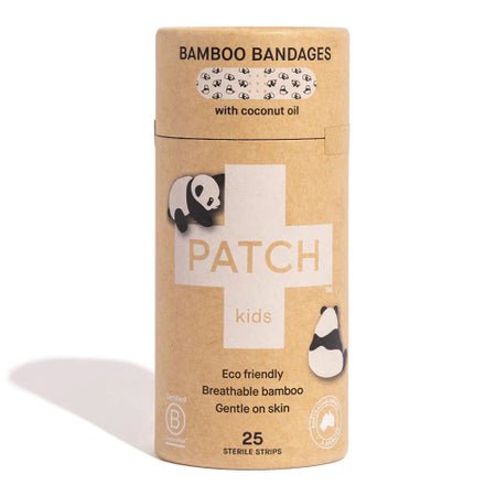 Adhesive Strip Patch™ Kids Bamboo / Coconut Oil Kid Design (Pandas) 3/4 X 3 Inch Sterile