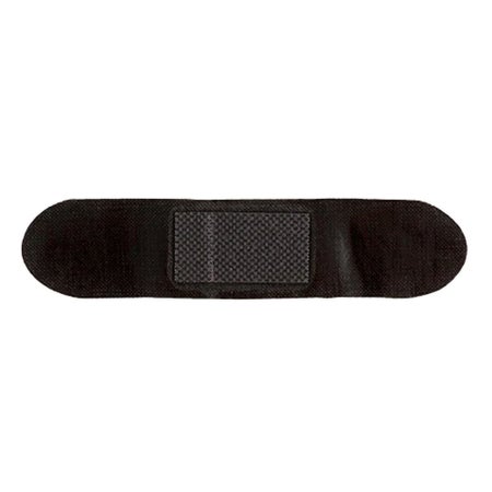 Adhesive Strip Patch™ Bamboo / Activated Charcoal Black 3/4 X 3 Inch Sterile