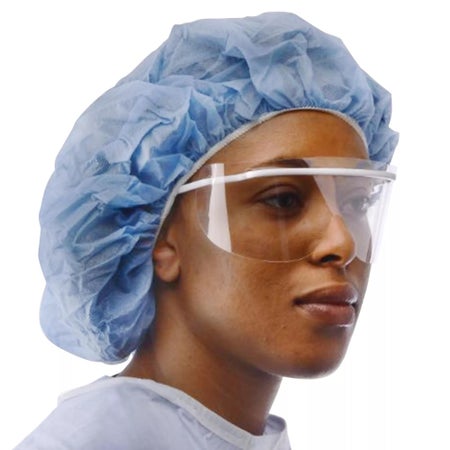 Eye Shield Cardinal Health™ Wraparound Uncoated Clear Tint Plastic Lens Assorted Frame Colors Over Ear One Size Fits Most