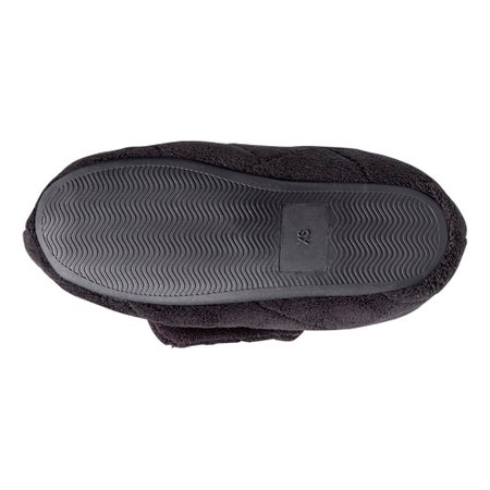 Bootie Slippers Silverts® Female Adult Large / X-Wide Hard Sole Single Patient Use Black