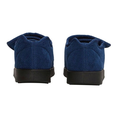 Slippers Silverts® Female Adult Size 6 / 2X-Wide Hard Sole Single Patient Use Navy Blue