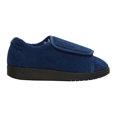 Slippers Silverts® Female Adult Size 6 / 2X-Wide Hard Sole Single Patient Use Navy Blue