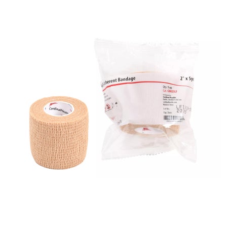 Cohesive Bandage Cardinal Health™ 1-1/2 Inch X 5 Yard Self-Adherent Closure Tan NonSterile Standard Compression
