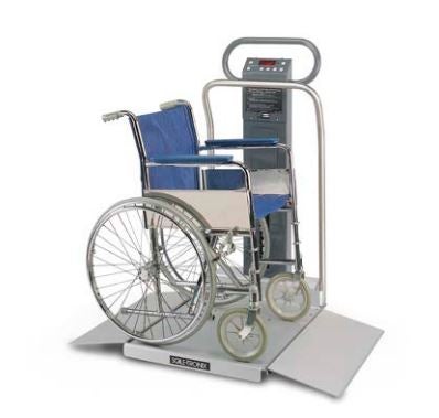 Wheelchair Scale Welch Allyn LED Display 880 lbs. / 400 kg Capacity Gray Battery Operated