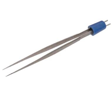 Bipolar Forceps Olsen® Semkin 5-1/2 Inch Length Stainless Steel Sterile NonLocking Thumb Handle Straight 1 mm Wide Tips