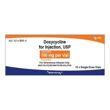 Doxycycline Hyclate, Preservative Free 100 mg / mL Intravenous Injection 20 mL