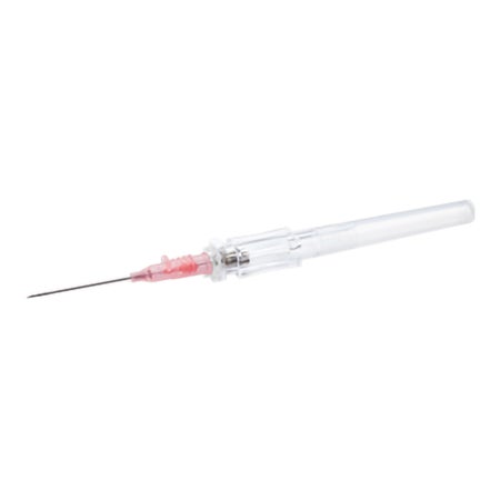 Peripheral IV Catheter TrueSafe™ BC 20 Gauge 1.88 Inch Polyurethane Straight Hub Blood Control Push Button Safety