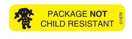 Pre-Printed Label Pharmex® Auxiliary Label Yellow Permanent Paper Package Not Child Resistant Black Communication Label 3/8 X 1-9/16 Inch
