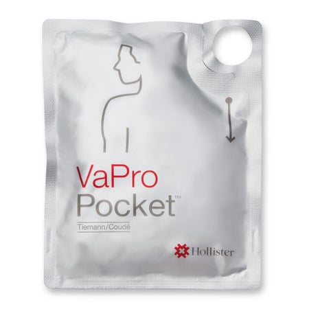 Intermittent Closed System Catheter VaPro Plus Pocket™ Tiemann / Coudé Tip 12 Fr. PVC