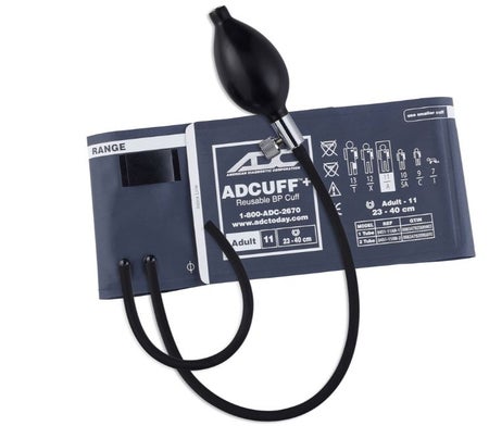 Reusable Blood Pressure Cuff with Inflation System Adcuff™ 23 to 40 cm Arm Nylon Cuff Adult Cuff