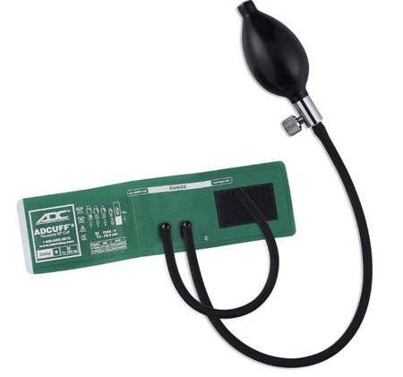 Reusable Blood Pressure Cuff with Inflation System Adcuff™ 13 to 19.5 cm Arm Nylon Cuff Small Adult Cuff