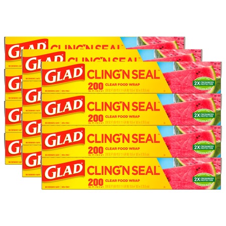 Plastic Food Wrap Glad® Clingwrap 200 Square Feet For use with Food Containers