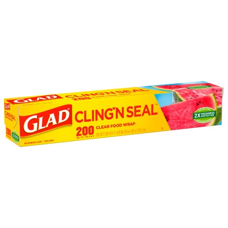 Plastic Food Wrap Glad® Clingwrap 200 Square Feet For use with Food Containers
