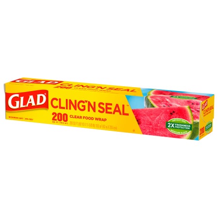 Plastic Food Wrap Glad® Clingwrap 200 Square Feet For use with Food Containers