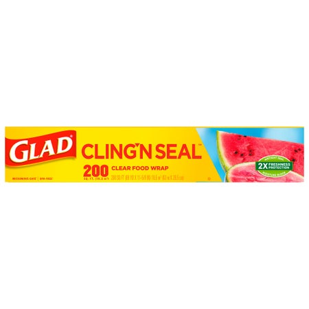 Plastic Food Wrap Glad® Clingwrap 200 Square Feet For use with Food Containers