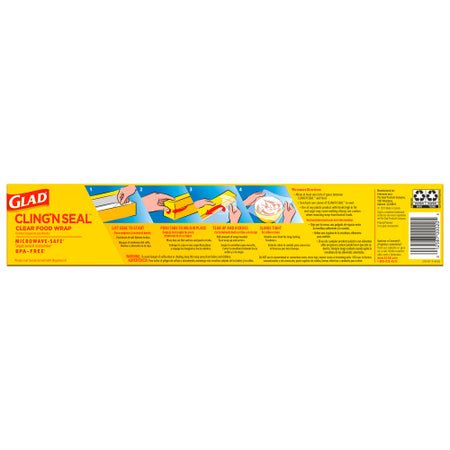 Plastic Food Wrap Glad® Clingwrap 200 Square Feet For use with Food Containers