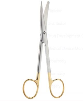 Operating Scissors Vital® 5-3/4 Inch Length OR / Surgical Grade German Stainless Steel / Stellite NonSterile Finger Ring Handle Straight Sharp Tip / Blunt Tip