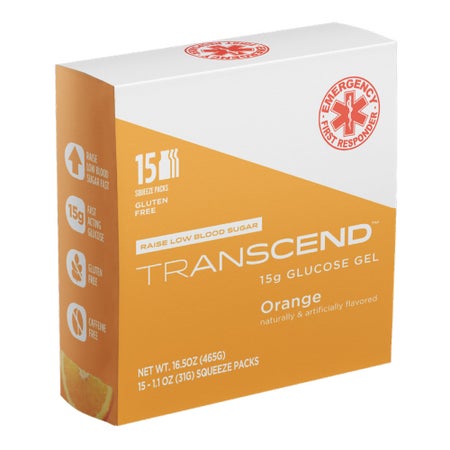 Glucose Supplement Transcend™ Gel Orange Flavor