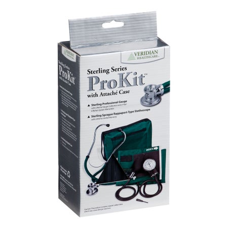 Reusable Aneroid / Stethoscope Set Veridian 27.9 to 41.6 cm Adult Cuff Dual Head General Exam Stethoscope Pocket Aneroid