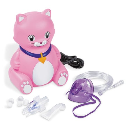 Handheld Compressor Nebulizer System Veridian Small Volume Medication Cup Pediatric Aerosol Mask / Mouthpiece Delivery