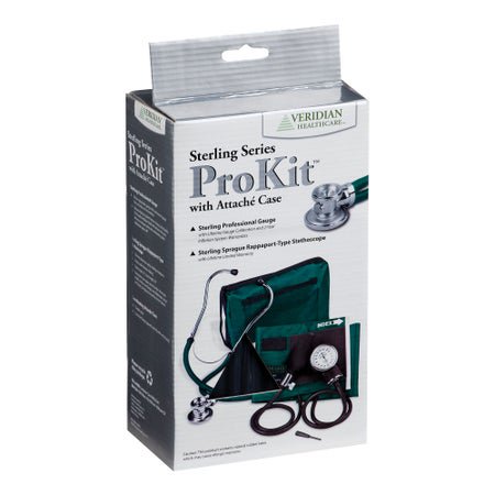 Reusable Aneroid / Stethoscope Set Veridian 27.9 to 41.6 cm Adult Cuff Dual Head General Exam Stethoscope Pocket Aneroid
