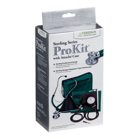 Reusable Aneroid / Stethoscope Set Veridian 27.9 to 41.6 cm Adult Cuff Dual Head General Exam Stethoscope Pocket Aneroid