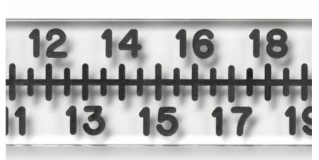 Diagnostic Lead Ruler Acrylic 45 cm, 1/4