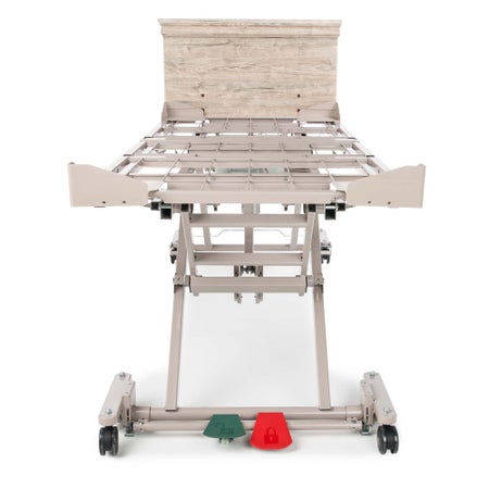 Hospital Bed Zenith 7200 Series Long Term Care 87 Inch Length Expandable Deck 3 Functions 8 to 30 Inch Height Range