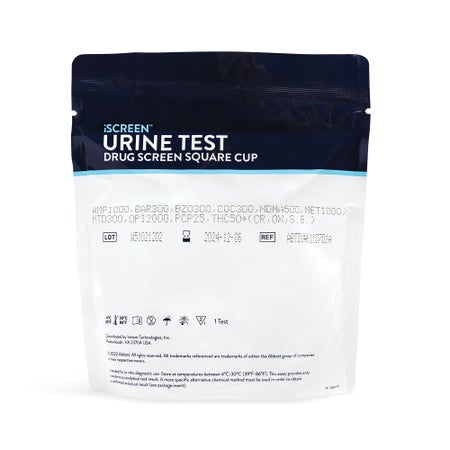 Drugs of Abuse Test Kit iScreen® DX AMP, BAR, BZO, COC, mAMP/MET, MDMA, MTD, OPI2000, OXY, THC, (CR, NI, OX, PH, SG) 25 Tests CLIA Waived