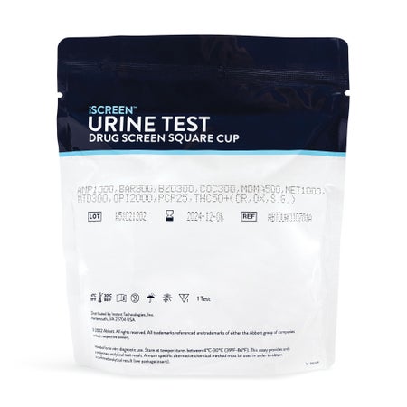 Drugs of Abuse Test Kit iScreen® DX AMP, BAR, BZO, COC, mAMP/MET, MDMA, MTD, MOP(OPI300), OXY, PCP, TCA,THC, (CR, NI, OX, PH, SG) 25 Tests CLIA Waived